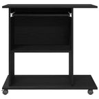 Computertisch Eiche schwarz 80x50x75 cm Holzwerkstoff