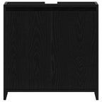 Badschrank Schwarz Eichen-Optik 60x33x61 cm Holzwerkstoff