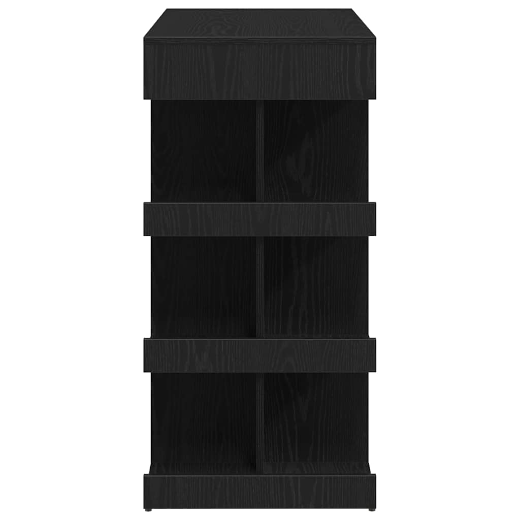 Bartisch Schwarz Eichen-Optik 100 x 48 x 101,5 cm Holzwerkstoff