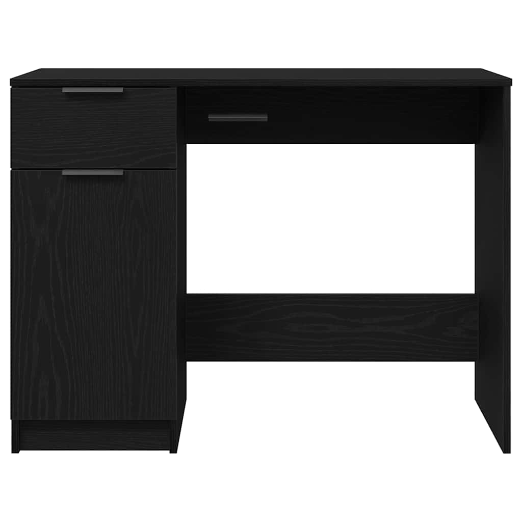 Schreibtisch mit Speicher Schwarz Eichen-Optik 100 x 50 x 75 cm