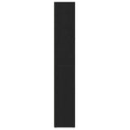 Badschrank Schwarz Eichen-Optik 30x30x183,5 cm Holzwerkstoff