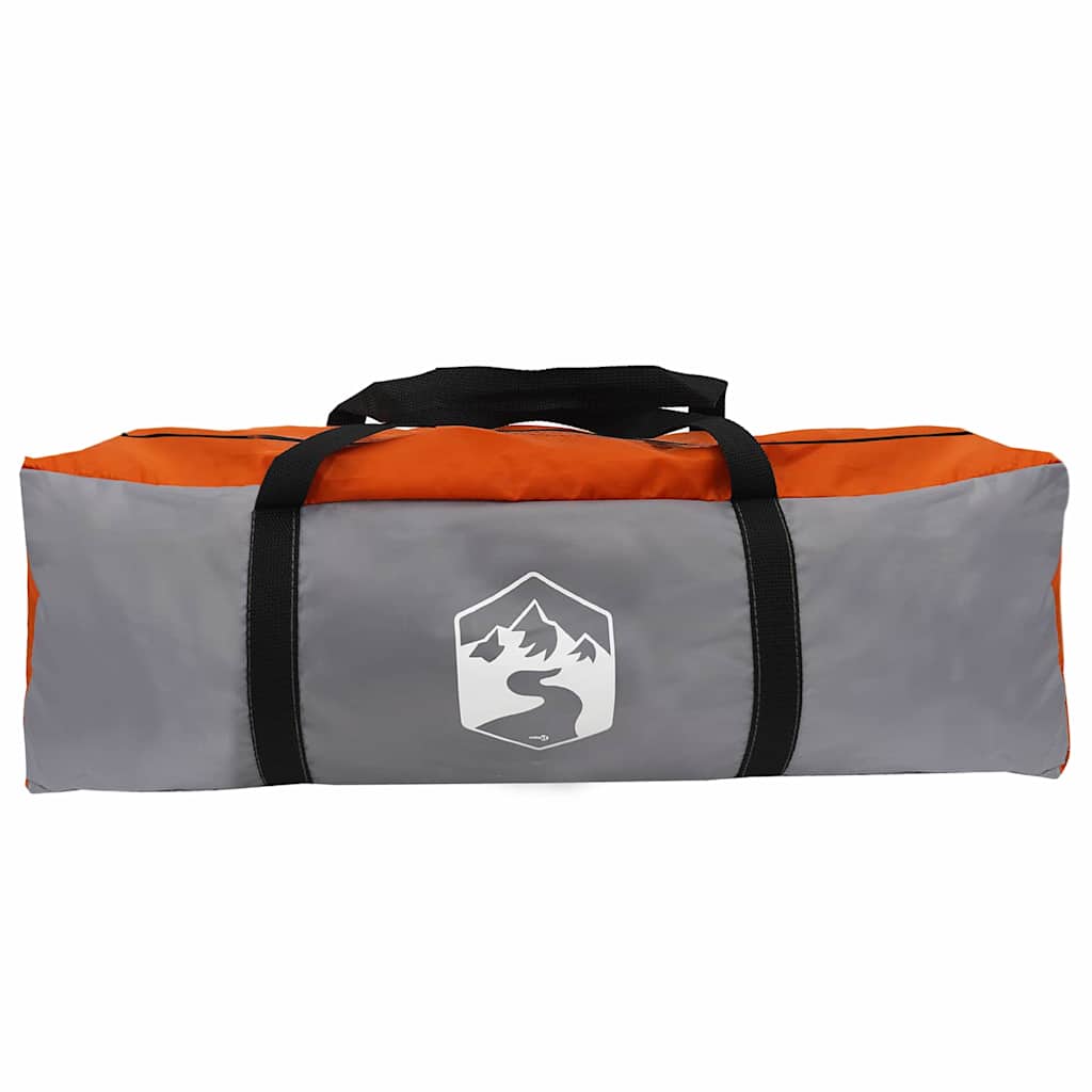 Familienzelt mit Dach Grau und Orange 833 x 585 x 216 cm Taft