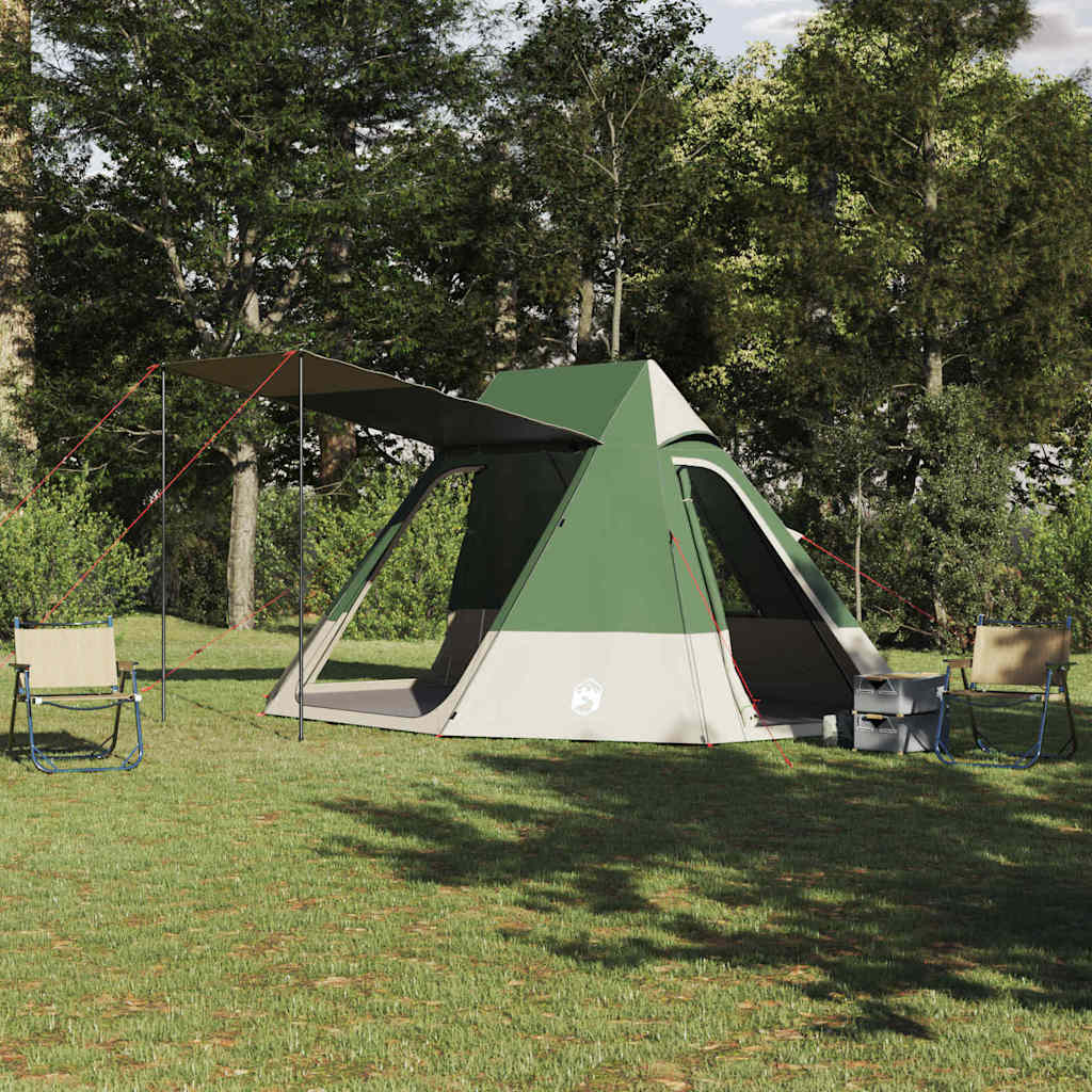 Campingzelt mit Dach mit Speicher Grün 482 x 360 x 227 cm Taft