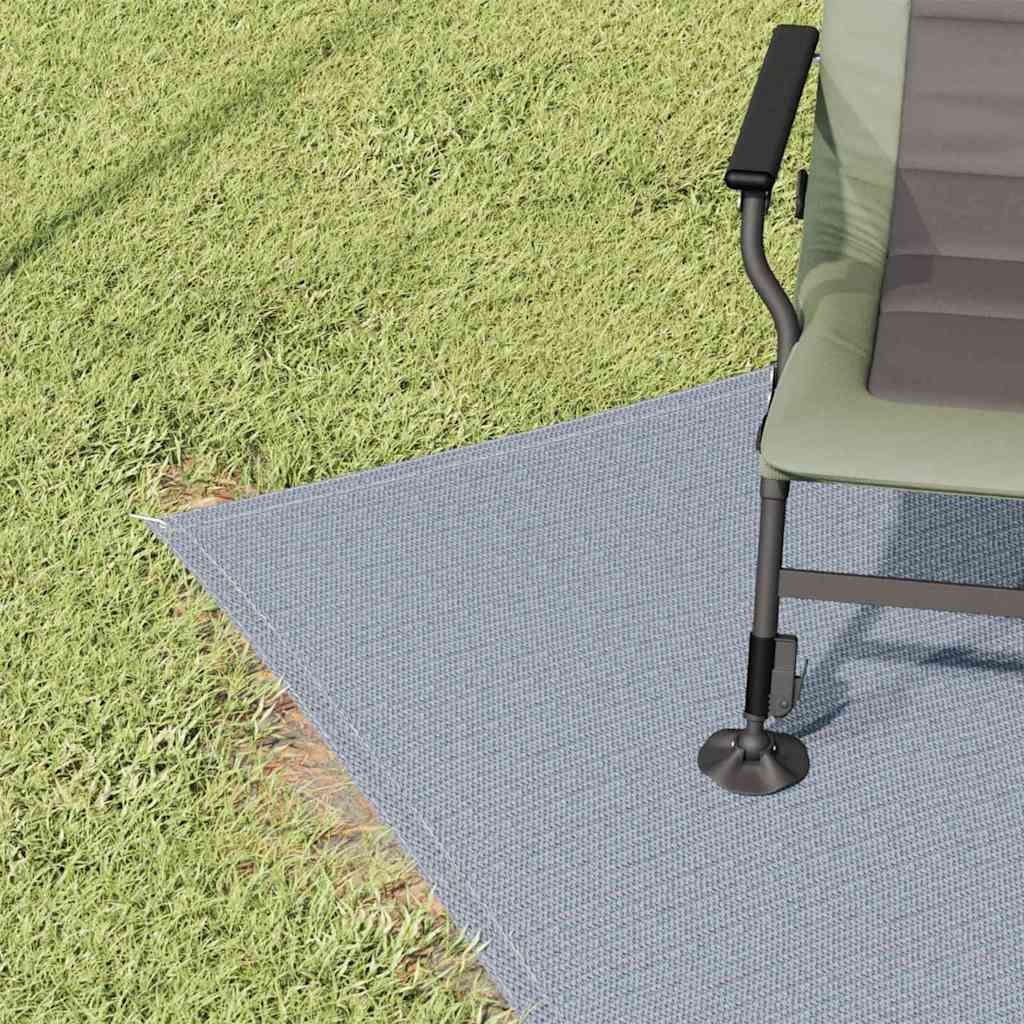 Zeltteppich Blau und Grau 250 x 250 cm Polyethylen
