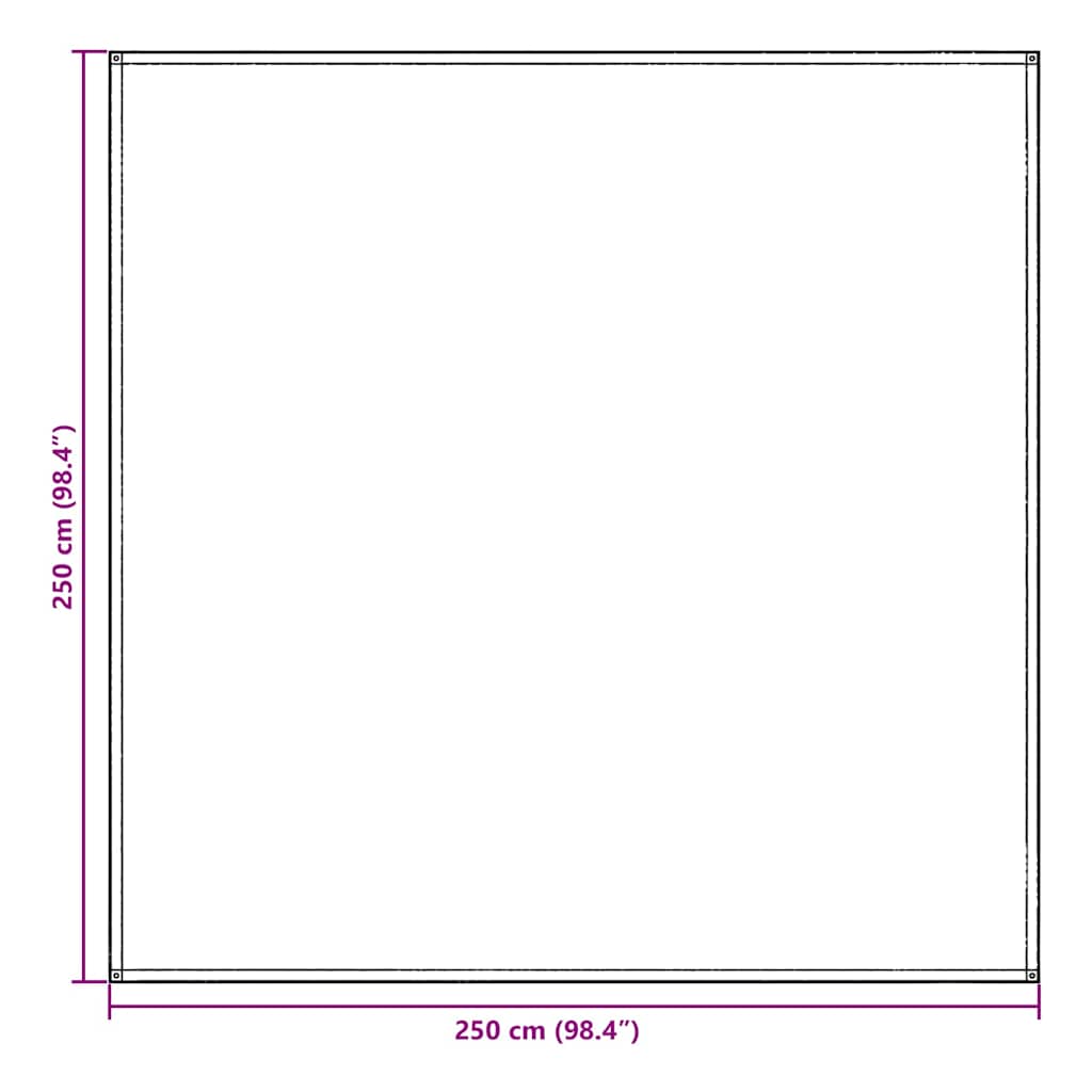 Zeltteppich Blau und Grau 250 x 250 cm Polyethylen