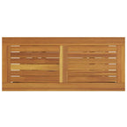 Tisch für Outdoor mit Regal Natürlich und Grau 80 x 35 x 75 cm