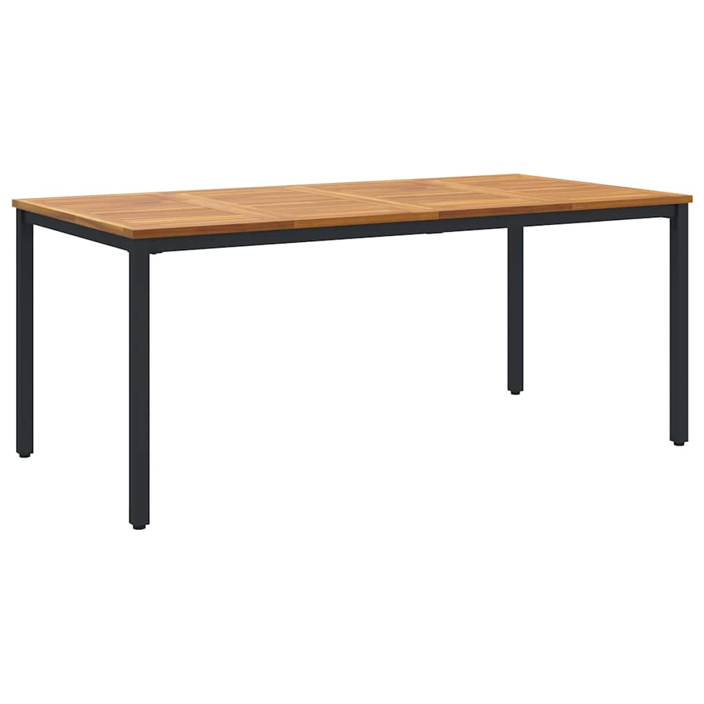 Tisch für Outdoor Natürlich und Schwarz 180 x 90 x 75 cm
