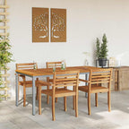 Tisch für Outdoor Natürlich und Grau 180 x 90 x 75 cm