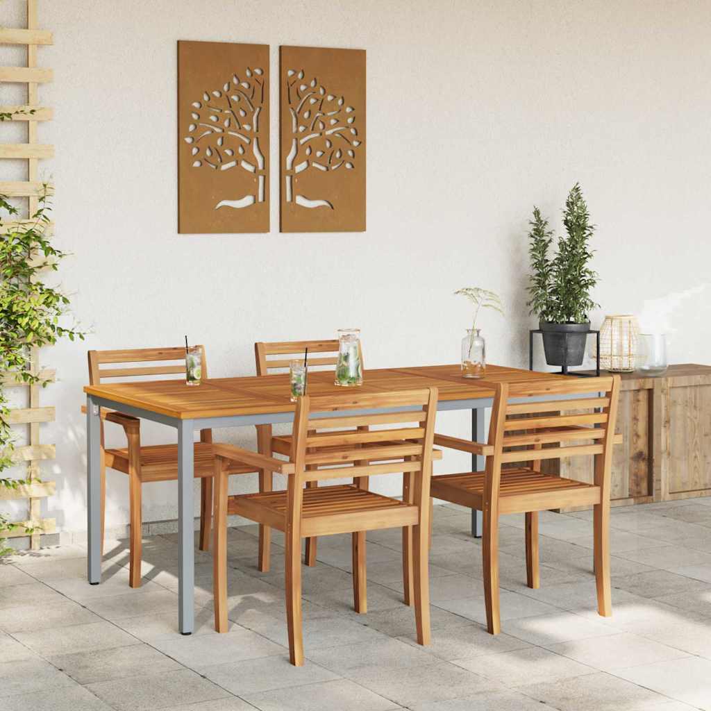 Tisch für Outdoor Natürlich und Grau 180 x 90 x 75 cm