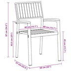 Stapelstuhl 2 pcs Braun 56 x 57 x 87 cm Massivholz Akazie