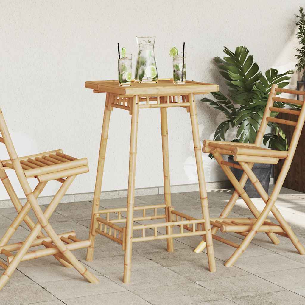 Garten-Bartisch Quadratisch 55x55x100 cm Bambus