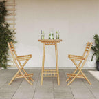 3-tlg. Outdoor-Bar-Set Klappbar Bambus