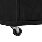 Podium Schwarz Eichen-Optik 55 x 55 x 107 cm Holzwerkstoff