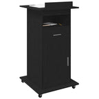 Podium Schwarz Eichen-Optik 55 x 55 x 107 cm Holzwerkstoff