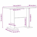Esstisch Artisan-Eiche 110 x 60 x 75 cm Holzwerkstoff