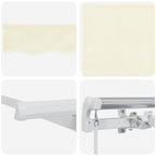 Einziehbare Markise Creme 250 x 200 cm Stoff
