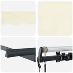 Einziehbare Markise Creme 250 x 200 cm Stoff