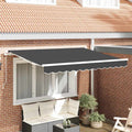 Einziehbare Markise Anthrazit 250 x 200 cm Stoff