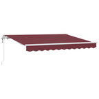 Einziehbare Markise Bordeauxrot 250 x 200 cm Stoff