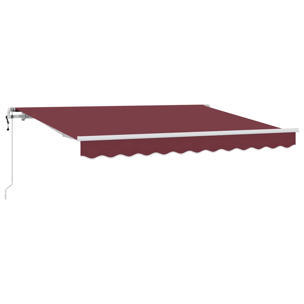 Einziehbare Markise Bordeauxrot 250 x 200 cm Stoff