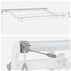 Einziehbare Markise Bordeauxrot 250 x 200 cm Stoff