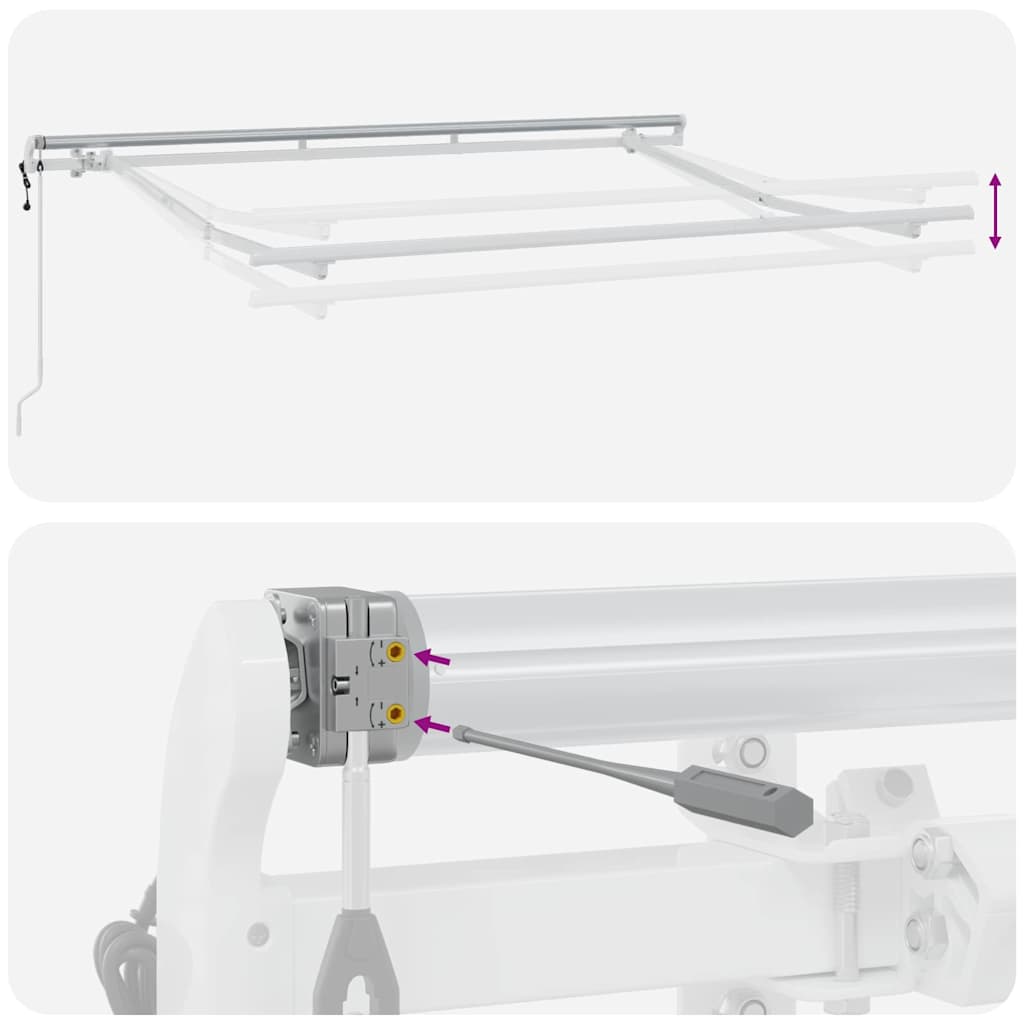 Einziehbare Markise Bordeauxrot 250 x 200 cm Stoff