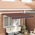 Einziehbare Markise Braun 250 x 200 cm Stoff