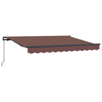 Einziehbare Markise Braun 250 x 200 cm Stoff