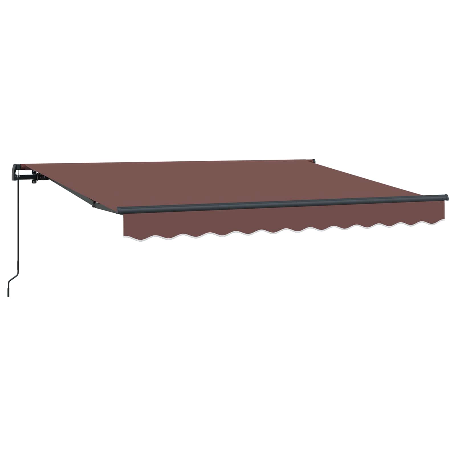 Einziehbare Markise Braun 250 x 200 cm Stoff