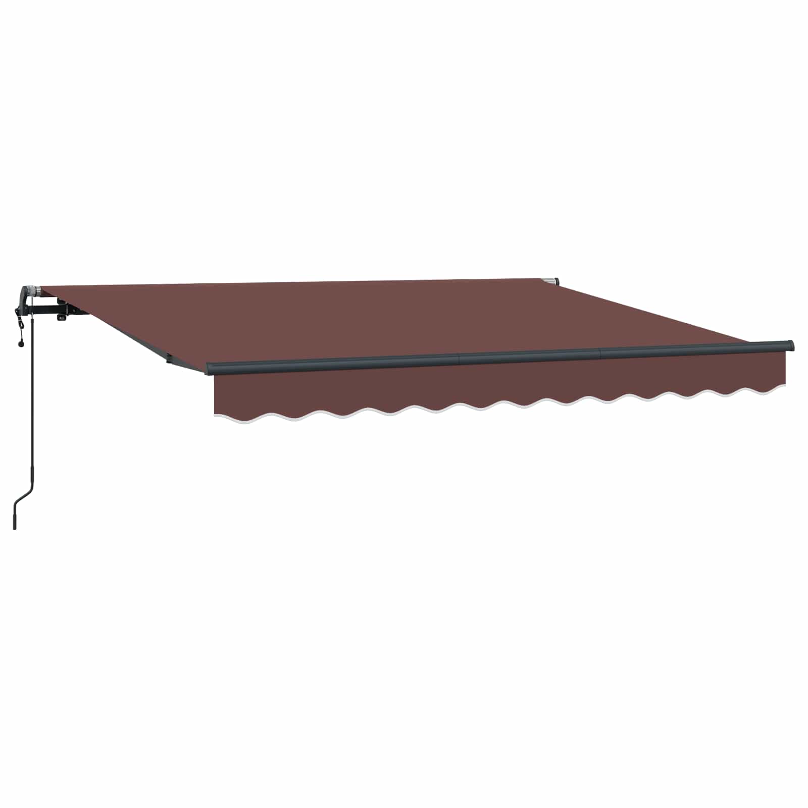 Einziehbare Markise Braun 250 x 200 cm Stoff