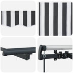 Einziehbare Markise Anthrazit 250 x 200 cm Stoff