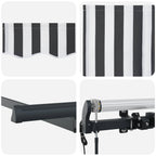 Einziehbare Markise Anthrazit 250 x 200 cm Stoff