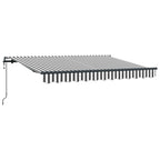 Einziehbare Markise Anthrazit 250 x 200 cm Stoff