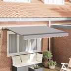 Einziehbare Markise Hellgrau 250 x 200 cm Stoff