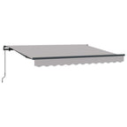 Einziehbare Markise Hellgrau 250 x 200 cm Stoff