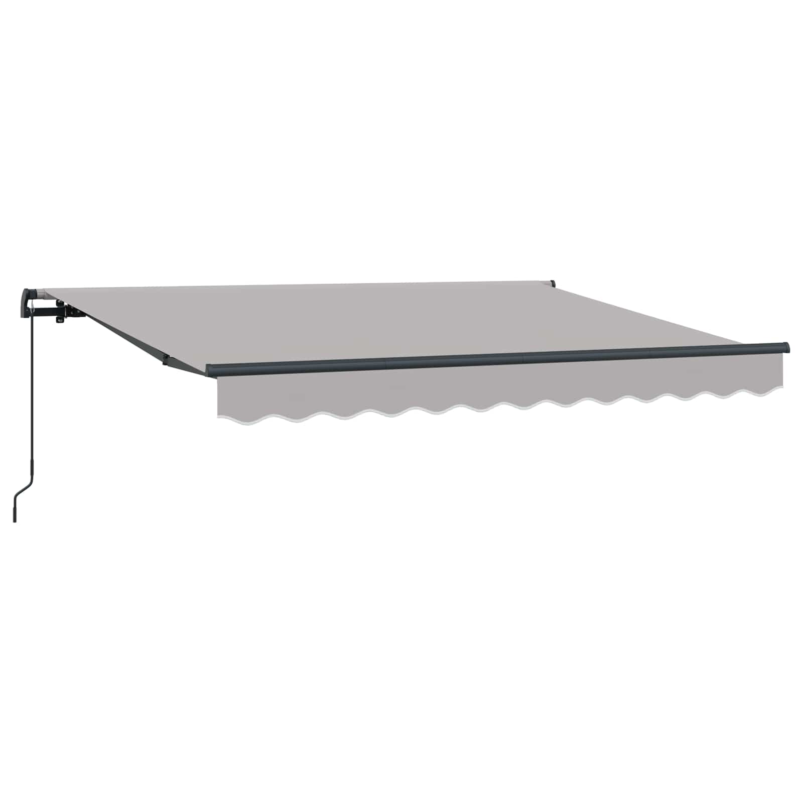 Einziehbare Markise Hellgrau 250 x 200 cm Stoff