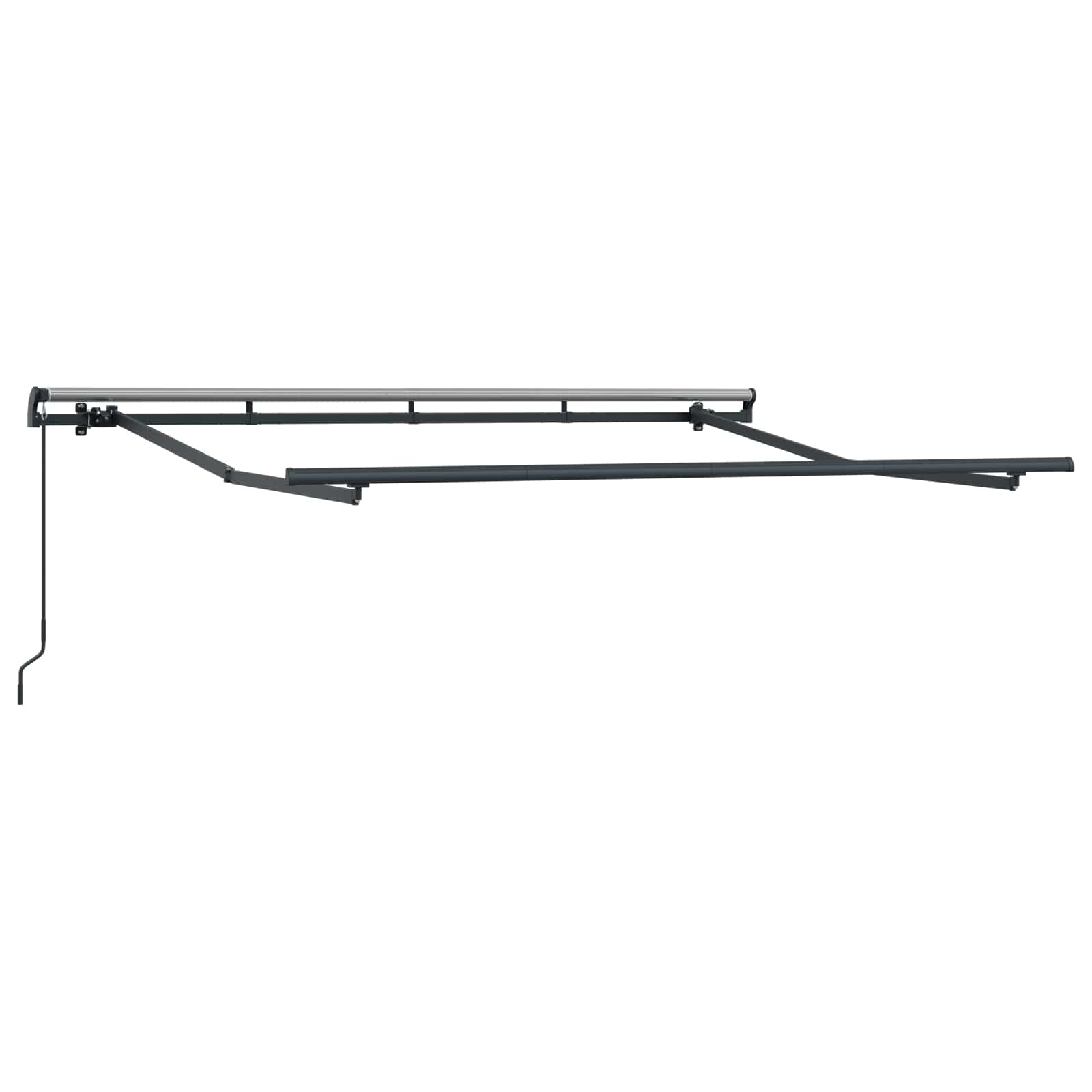 Einziehbare Markise Hellgrau 250 x 200 cm Stoff