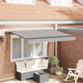 Einziehbare Markise Hellgrau 250 x 200 cm Stoff