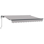 Einziehbare Markise Hellgrau 250 x 200 cm Stoff