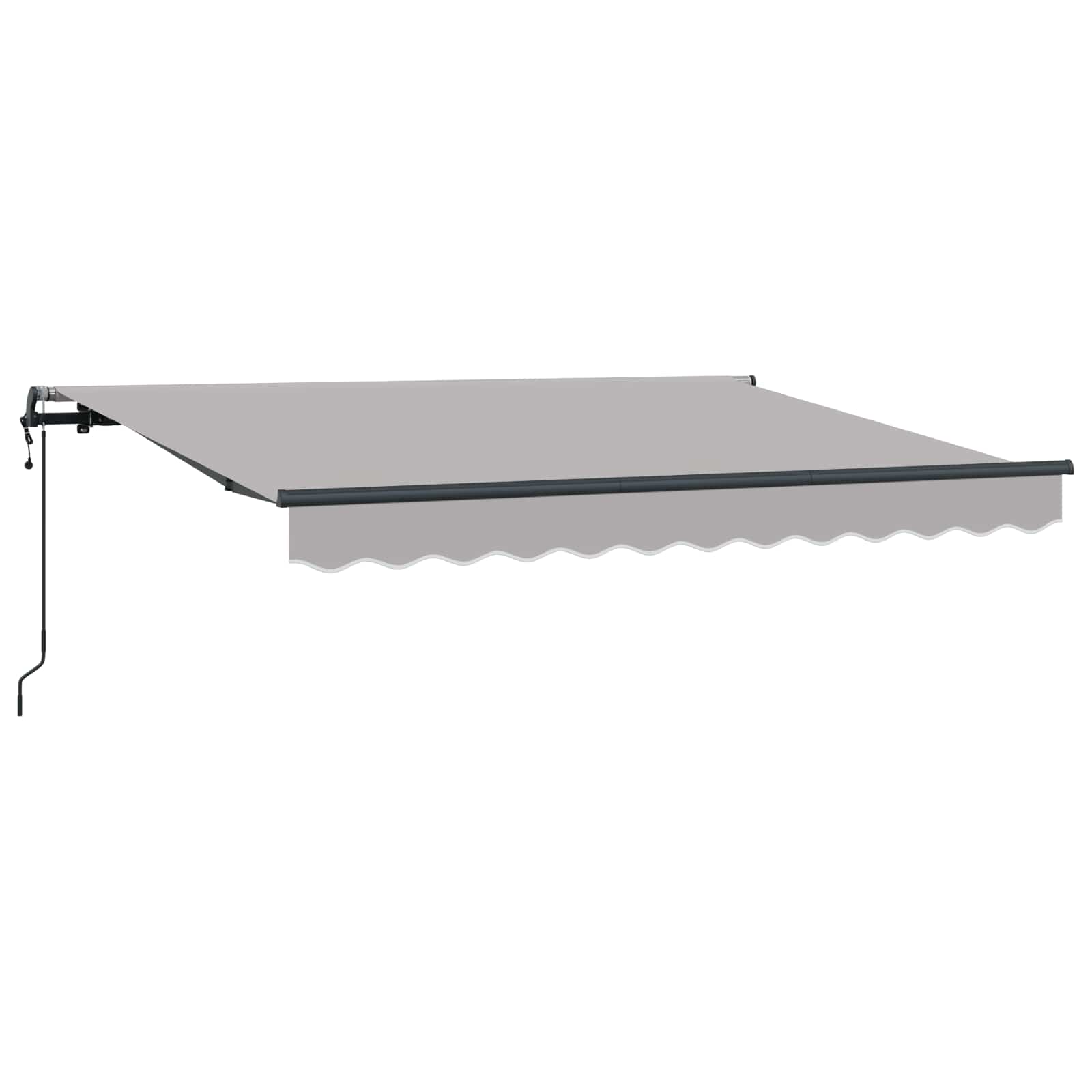 Einziehbare Markise Hellgrau 250 x 200 cm Stoff