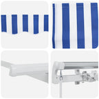 Einziehbare Markise Blau 300 x 200 cm Stoff