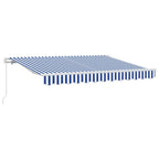 Einziehbare Markise Blau 300 x 200 cm Stoff