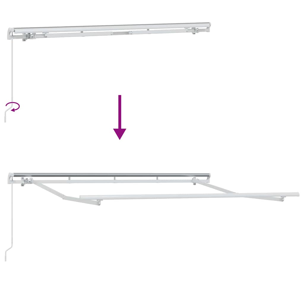 Einziehbare Markise Blau 300 x 200 cm Stoff