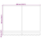 Einziehbare Markise Blau 300 x 200 cm Stoff