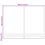 Einziehbare Markise Blau 300 x 200 cm Stoff