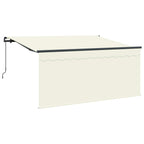 Einziehbare Markise Creme 300 x 200 cm Polyester und Aluminium