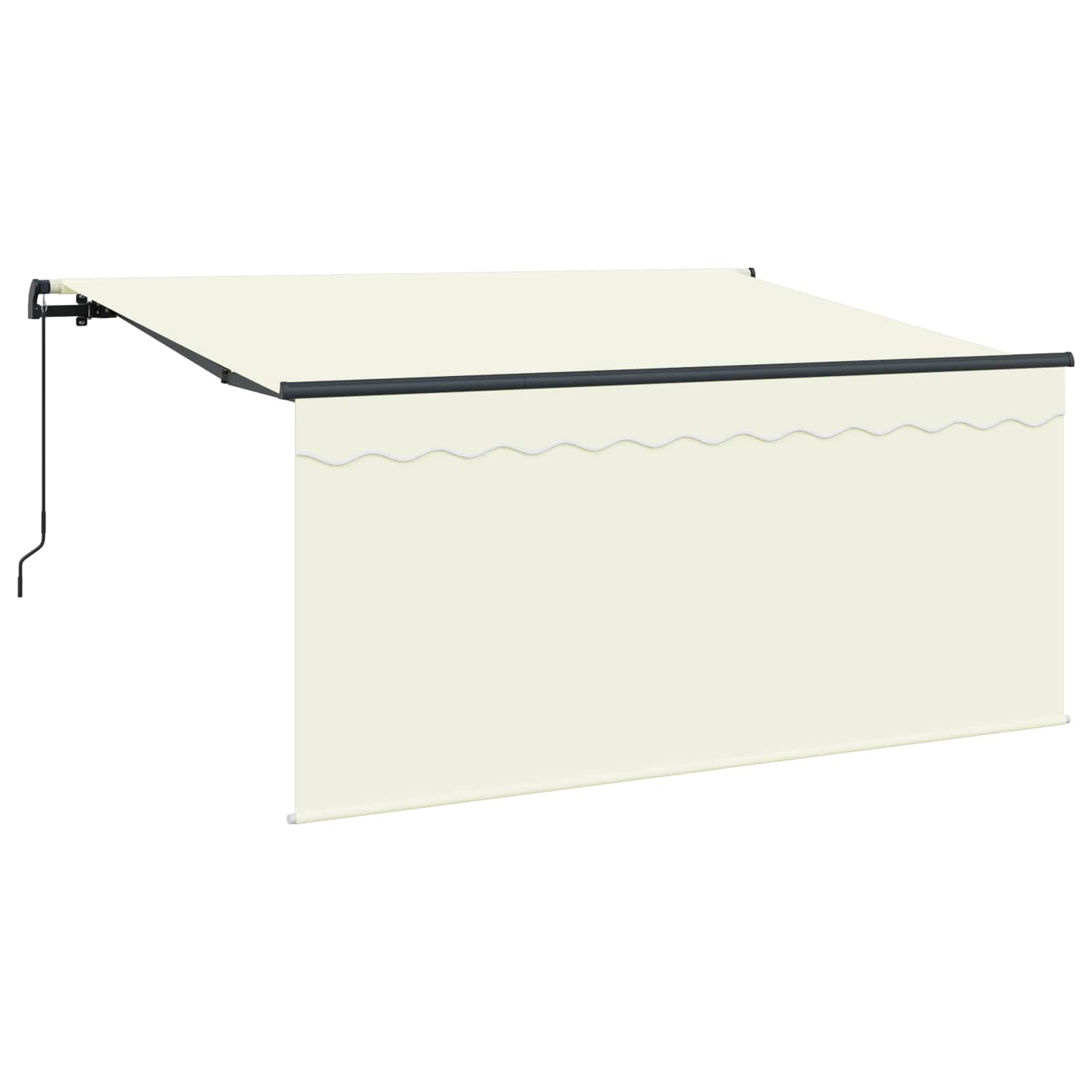 Einziehbare Markise Creme 300 x 200 cm Polyester und Aluminium