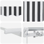 Einziehbare Markise Anthrazit 300 x 200 cm Stoff
