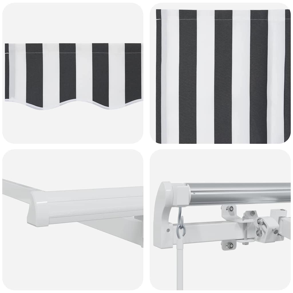 Einziehbare Markise Anthrazit 300 x 200 cm Stoff
