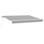 Einziehbare Markise Anthrazit 300 x 200 cm Stoff